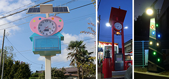 公園や学校、駅前を見守る照明灯